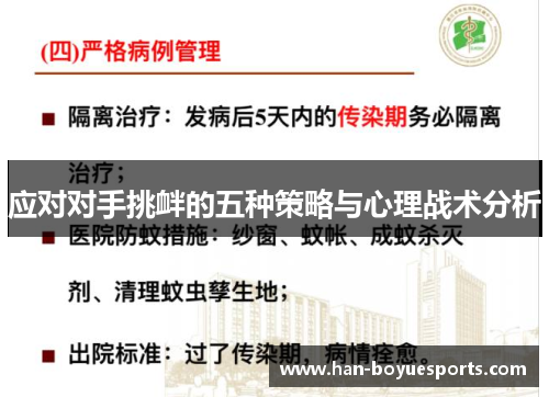 应对对手挑衅的五种策略与心理战术分析